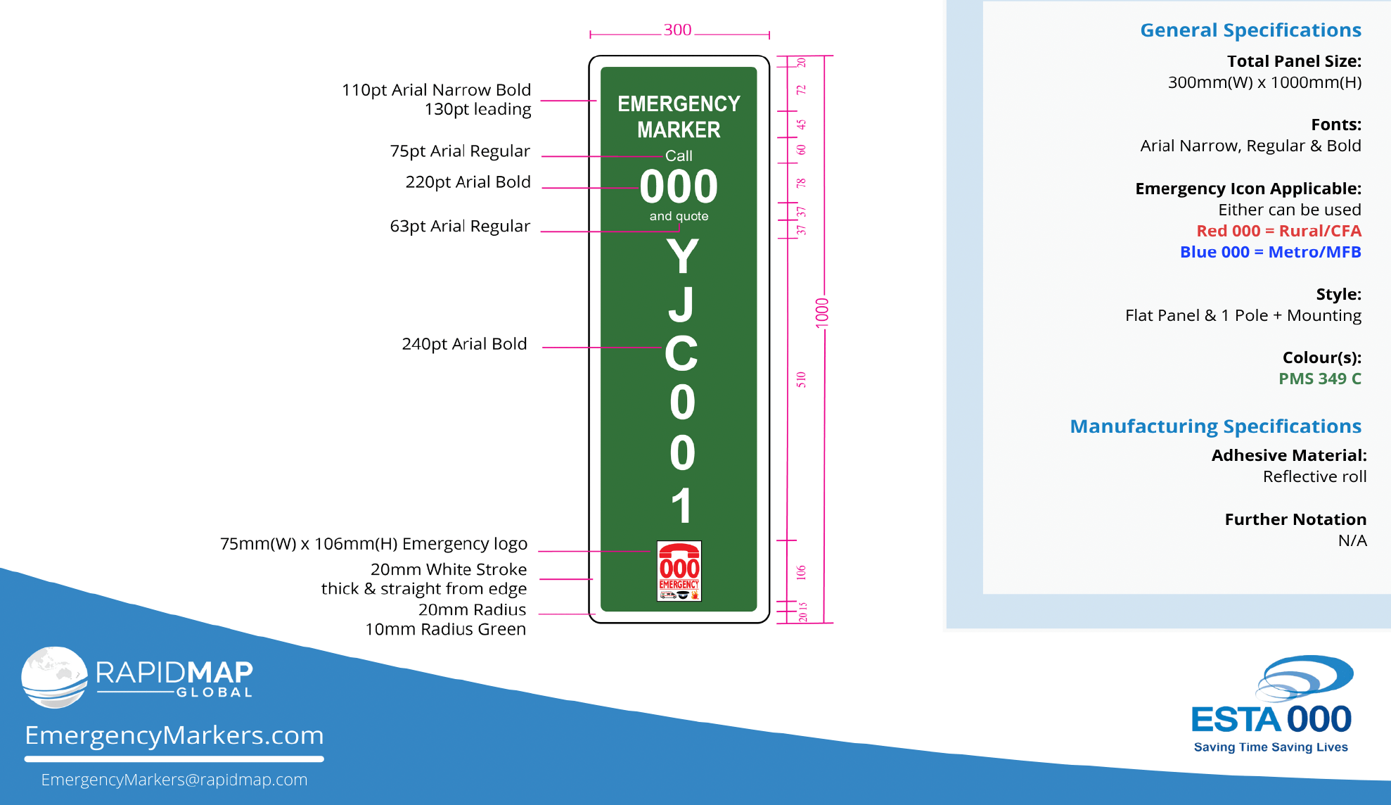 Emergency Marker shared pathways